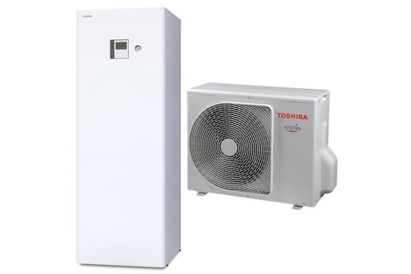 Toshiba HWT-801HW-E / HWT-1101F21MT6W-E ESTIA All-in-One Hydrobox (R32, 1 fázis, 6 kW-os elektromos patronnal, beépített HMV tartállyal)